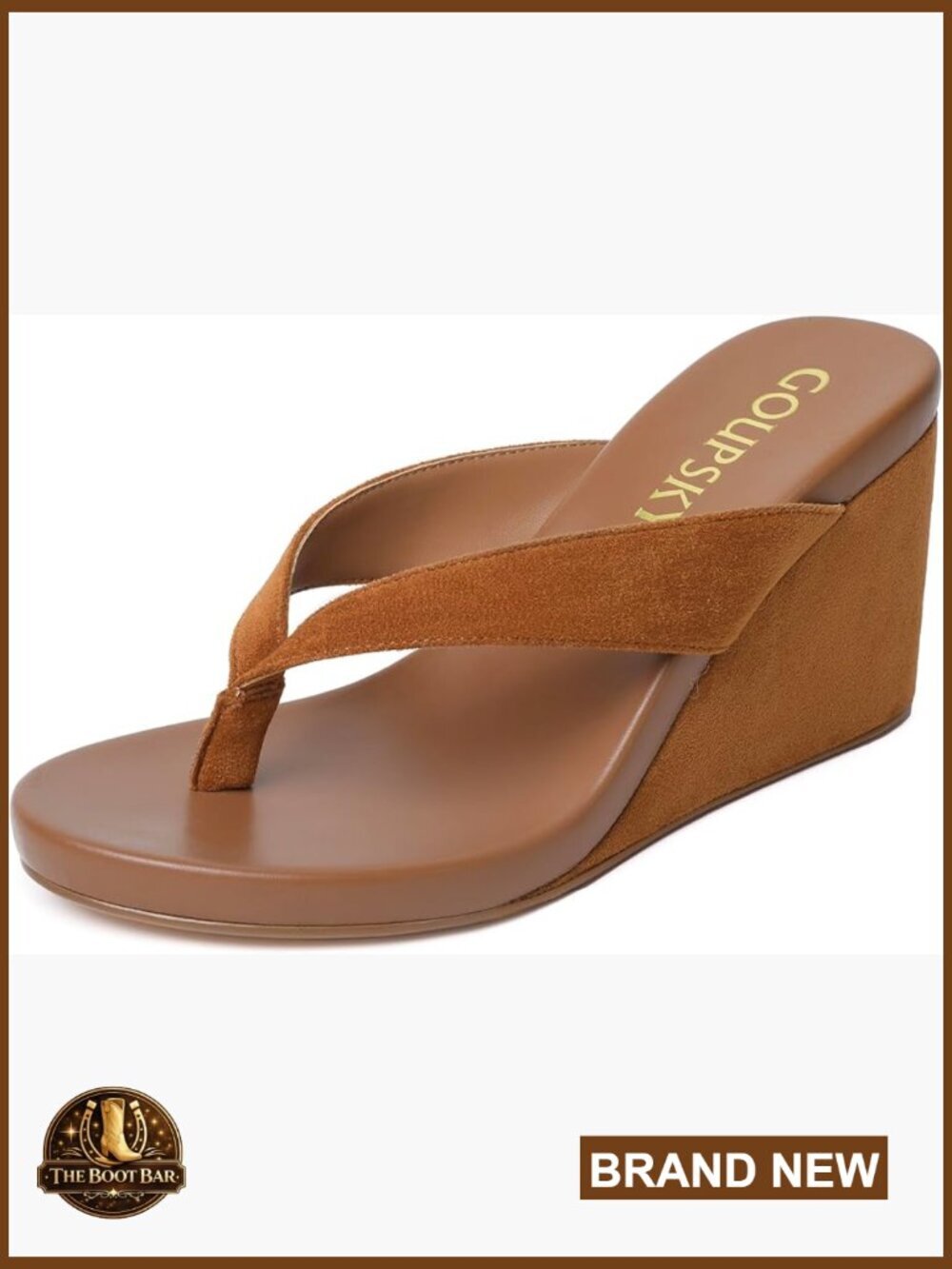 Wedge Flip Flops for Women Open Toe Platform Sandals Slip On Comfortable Wedge
